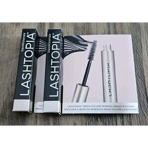 2 BareMinerals Lashtopia Mega Volume Mineral-Based Mascara 0.1 oz.Ultimate Black